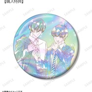 描き下ろし 潔&凛 モーニングルーティンver. Ani-Art KAWAII label 75mmオーロラ缶バッジ AMNIBUS限定特典