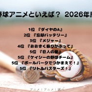 [野球アニメといえば？ 2026年版]第1位～第5位を一気に見るならコチラ