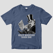 鎮守直廊三人衆 男爵ディーノTシャツ Type B （hazy navy)