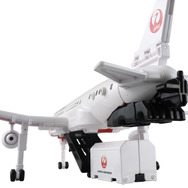 「トミカ ジョブレイバー TJBDX DX スカイブレイバー JAL ジェット旅客機」機体からコンテナ発車