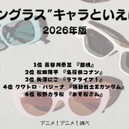 [“サングラス”キャラといえば？ 2026年版]第1位～第5位を一気に見るならコチラ