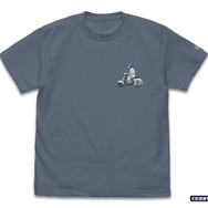 『銀魂』銀さんとバイク ワンポイント刺繍Tシャツ（HAZY NAVY）