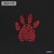 『銀魂』定春 ワンポイント刺繍Tシャツ（BLACK）部分アップ