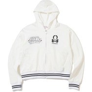 ハローキティ×MARK ＆ LONA　「Hello Skully Zip Hoodie」カラー：WHITE
