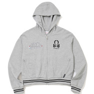 ハローキティ×MARK ＆ LONA　「Hello Skully Zip Hoodie」カラー：GREY