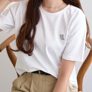 [ねずみくんのチョッキコラボ ] 刺繍半袖Tシャツ