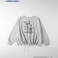「ANGEL BLUE」×「Right-on」プリントミニ裏毛プルオーバー 各4,490円（税込）