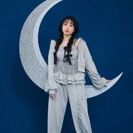 ラメスウェットパーカー、ラメスウェットロングパンツ