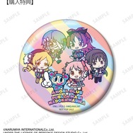 ANGEL BLUEコラボ 集合 ちびキャラ 75mmオーロラ缶バッジ AMNIBUS&アニメイト限定特典