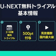 U-NEXT無料トライアル基本情報