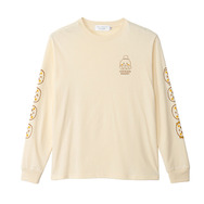 長袖Tシャツ　パンなみんな　ベージュ（M/L)
