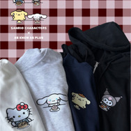 サンリオキャラクターズ Wzipスウェットパーカー