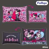 ミッキーマウス＆ミニーマウス　ギャルっぽレオパード クッション