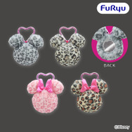 ミッキーマウス＆ミニーマウス ギャルっぽレオパード ふわふわミニミラー