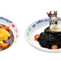 ＜DAY　TIME＞デビルクロミのハロウィーンパフェ（700円)マイメロディのハロウィーンナンカレー（1,400円)、秋野菜とかぼちゃソースのプリンオムライス（1,200円)、デビルクロミの黒ミートソース（1,200円)、シナモロールのハロウィーンドーナツ（500円)、魔女シフォンのふわもこスフレ（500円）(C)1976,2009 SANRIO CO., LTD. (C)1976,1988,1989,1990,1992,1993,1996,1999,2001,2004,2005,2010,2017,2018 SANRIO CO., LTD.