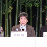 高畑勲監督＆二階堂和美（主題歌「いのちの記憶」）／『かぐや姫の物語』完成報告会見