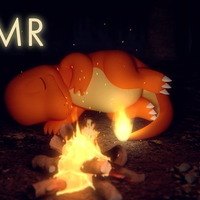 「ポケモン」ASMR動画“焚き火の音”とコラボ！ 安心して眠るヒトカゲが最高の癒しをお届け 画像