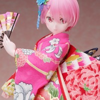 「リゼロ」鬼がかった美しさ！ ラムが日本人形の老舗とコラボ、優美な着物姿の高級フィギュア発売 画像