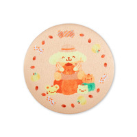 「ピューロハロウィングッズ」布缶バッジ440円(税込)_ポムポムプリン(C)2021 SANRIO CO., LTD. TOKYO, JAPAN 著作 株式会社サンリオ