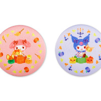 「ピューロハロウィングッズ」布缶バッジ各440円(税込)_マイメロディ、クロミ(C)2021 SANRIO CO., LTD. TOKYO, JAPAN 著作 株式会社サンリオ