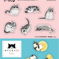 『夜は猫といっしょ』×「ねこにすと」コラボ「キュルガのコラボステッカー」（C）キュルZ・KADOKAWA／夜は猫といっしょ