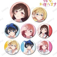 「描き下ろしイラスト 彼シャツver. トレーディング缶バッジ」¥440(税込), BOX ¥3,520(税込)（C）宮島礼吏・講談社／「彼女、お借りします」製作委員会2022（R）KODANSHA