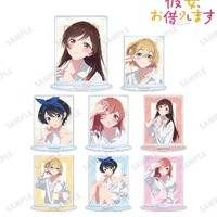 「描き下ろしイラスト 彼シャツver. トレーディングアクリルスタンド」¥880(税込), BOX ¥7,040(税込)（C）宮島礼吏・講談社／「彼女、お借りします」製作委員会2022（R）KODANSHA