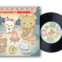 「Rilakkuma × TOWER RECORDSキャンペーン2023」コラボレコードコースター 2023 880円（税込）（C）2023 San-X Co., Ltd. All Rights Reserved.