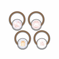 「あま～い香りのふわふわスイートタイム」アクリルヘアゴム（全4種／各650円）（C）2024 SAN-X CO., LTD. ALL RIGHTS RESERVED.