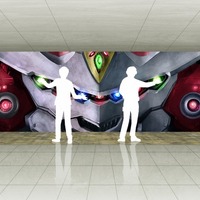 「アクエリオンEVOL」の巨大“音ゲー”新宿駅に出現　「禁断合体オトゲリオン」とは？ 画像