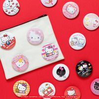 Happyくじ『HELLO KITTY 50th～ハッピーアニバーサリー★～』F賞「缶バッジSET」（全8種）（C）2024 SANRIO CO., LTD. APPROVAL NO. E24101503