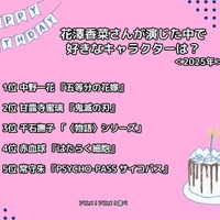 [花澤香菜さんが演じた中で一番好きなキャラクターは？ 2025年版]ランキング1位～5位