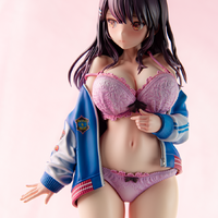 こぼれだす豊満な胸＆スラっと伸びる健康的な足…！イラストレーター・緒方ていの「スカジャン彼女はクールでいたい! 神楽京香」がフィギュア化 画像