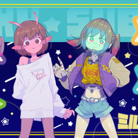 「銀河特急 ミルキー☆サブウェイ」チハル、マキナたちをポップにデザイン♪ 星型缶バッチ、Tシャツ、アクスタなどグッズ登場 画像