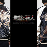 「進撃の巨人」リヴァイvsジーク、エレンvsアニの激闘を刺繍で表現！スカジャン＆Tシャツ発売 画像