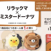アベイルの「リラックマ×ミスタードーナツ」グッズが可愛い！ドーナツを持ったてのりぬいぐるみ、日常使いできる文房具など【UPDATE】 画像