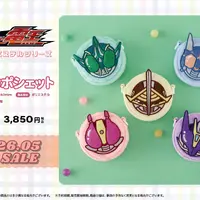 俺、参上！「仮面ライダー電王」“おかお”ぬいや刺繍缶バッジが登場！ギンガムチェック×パステルカラーがかわいい♪ 画像