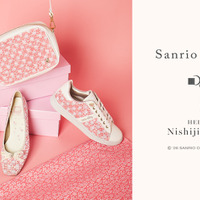 招き猫とダルマになりきったキティがかわいい♪ 「サンリオ」キティ×桜×西陣織の高級感あふれるシューズやバッグがDIANAより登場 画像