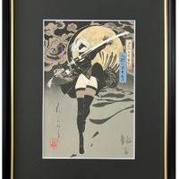 「NieR:Automata」2B、凛と立つ姿が美しい…！浮世絵木版画が数量限定で登場＆D.K直筆サイン入り 画像