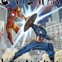 真島ヒロが描いたアイアンマンとキャプ　「シビル・ウォー/キャプテン・アメリカ」友情決裂ビジュアル公開 画像