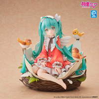 小鳥と戯れる初音ミクが可愛すぎる…♪ オリジナルコンセプトをもとに、Bison倉鼠氏のイラストを忠実に再現 画像