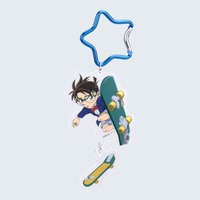コナン＆スケボー、灰原＆APTX4869のアクリルチャームがかわいい♪ 「名探偵コナン」星型カラビナ付きのキーホルダー登場 画像
