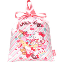 「サンリオ」キティ、シナモロール達がクレープをもぐもぐ♪ ツヤツヤ生地の巾着がカプセルトイに登場！5月上旬から 画像