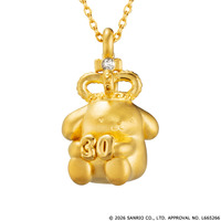 ポムポムプリンが王冠かぶって純金ジュエリーに☆ お値段約27万円！30周年記念で登場 画像