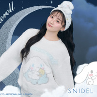 シナモロール×夜空のキラキラが可愛すぎ☆「SNIDEL HOME」コラボ登場♪ 乃木坂46・川﨑桜がモデル担当 画像