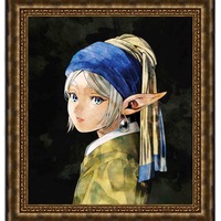フリーレンがフェルメールの「真珠の耳飾りの少女」に！100アイテム以上の原画アート商品が集結する「小学館原画アート祭」開催【9月20日より】