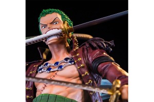 「ワンピース」背中の傷は剣士の恥だ　ゾロ、三刀流で荒波に向かう！DVDジャケット立体化第3弾 画像