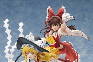 「東方キャノンボール」霊夢＆霧雨魔理沙がタッグでフィギュア化！ 合体させてOPシーン再現も 画像