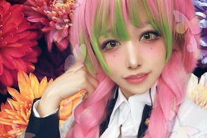 YouTuber・サキ吉が「鬼滅の刃」の“恋柱”甘露寺蜜璃に変身！「素敵すぎ」「完璧です」と称賛続々 画像