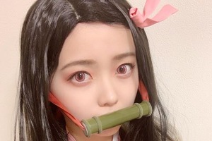 ラストアイドル・松本ももなの「鬼滅の刃」禰豆子コスに称賛続々「宇宙一似てる」 画像